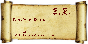 Butár Rita névjegykártya